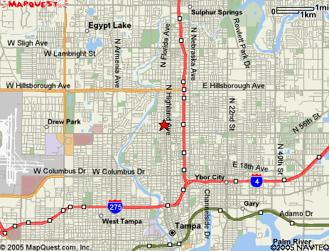 Map of the area our 33603 locksmiths service