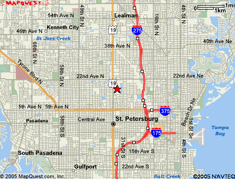 Map of the area our 33713 locksmiths service