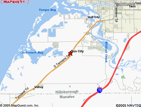 Map of the area our Sun City locksmiths in Florida service